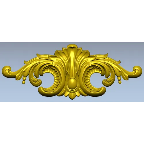 Baroque Acanthus Cartouche - STL 3D Model for CNC Router