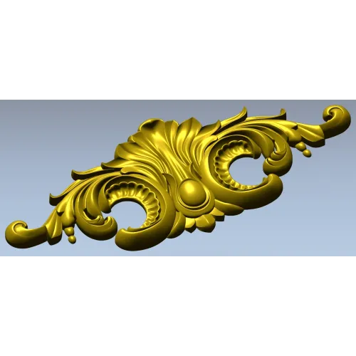 Baroque Acanthus Cartouche - STL 3D Model for CNC Router