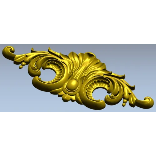 Baroque Acanthus Cartouche - STL 3D Model for CNC Router