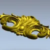 Baroque Acanthus Cartouche - STL 3D Model for CNC Router
