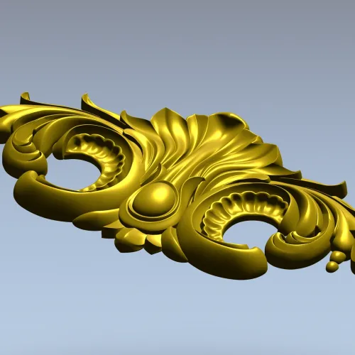 Baroque Acanthus Cartouche - STL 3D Model for CNC Router