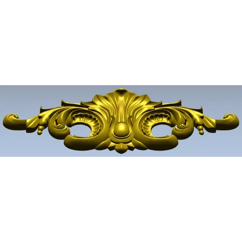 Baroque Acanthus Cartouche - STL 3D Model for CNC Router