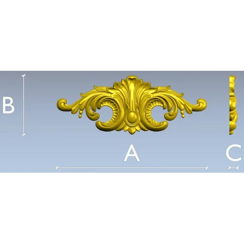 Baroque Acanthus Cartouche - STL 3D Model for CNC Router