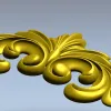 Рельефный картуш с акантовыми листьями - 3D модель STL для ЧПУ