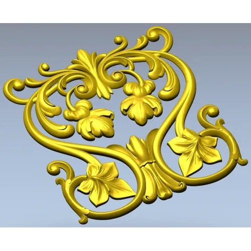 Классический растительный картуш - 3D модель STL для ЧПУ