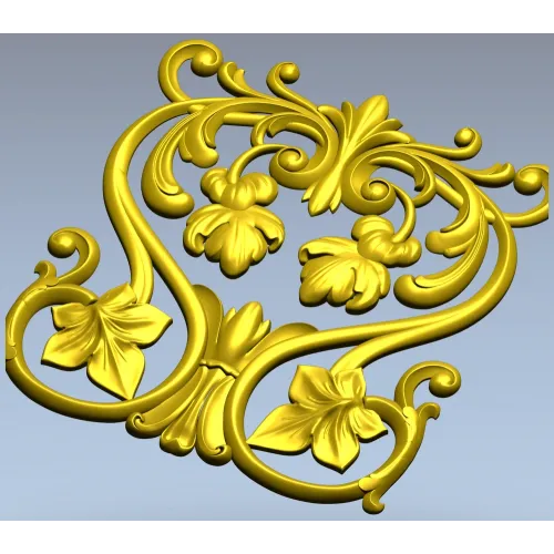 Классический растительный картуш - 3D модель STL для ЧПУ