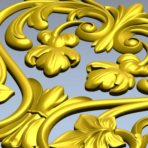 Классический растительный картуш - 3D модель STL для ЧПУ