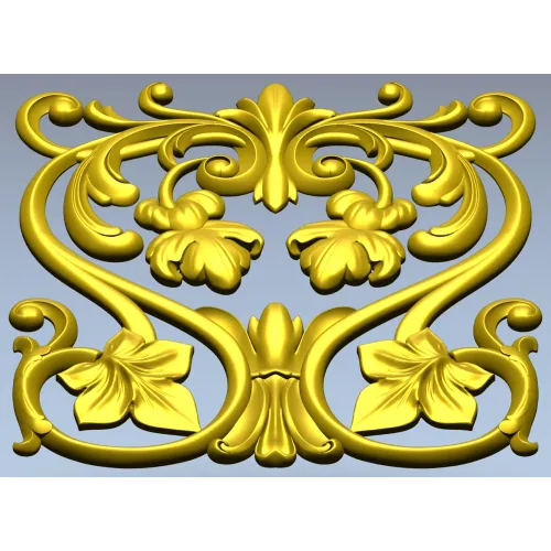 Классический растительный картуш - 3D модель STL для ЧПУ