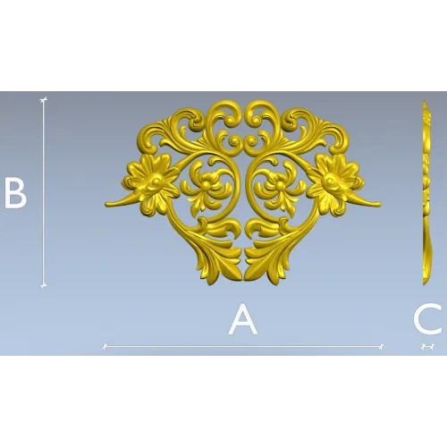 Флорентийский картуш - декоративная STL модель для ЧПУ