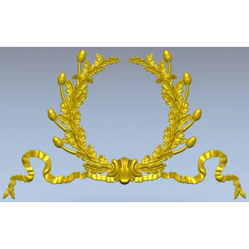 Лавровый венок с лентой - 3D модель в формате STL для ЧПУ