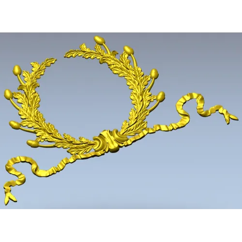 Лавровый венок с лентой - 3D модель в формате STL для ЧПУ