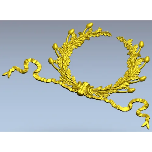 Лавровый венок с лентой - 3D модель в формате STL для ЧПУ