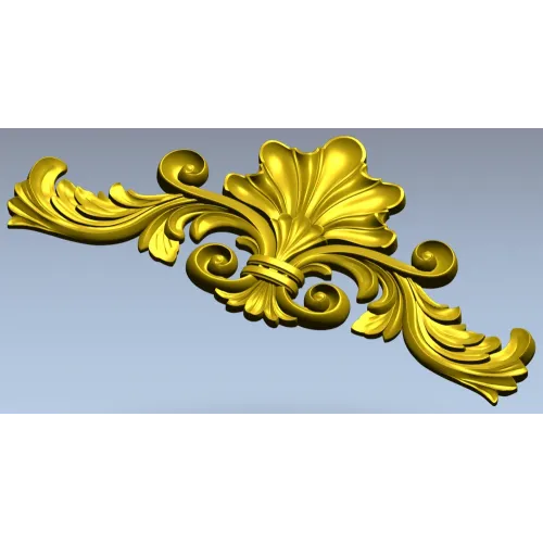Декоративная палметта в барочном стиле - STL 3D модель для ЧПУ