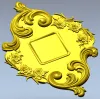 Рокайльный картуш в стиле барокко - STL модель для ЧПУ