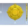 Рельефная розетка "Медальон Аквилона" - 3D модель STL для ЧПУ