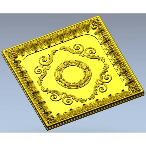 Aurelia Rosette Panel - Baroque Square Decorative STL