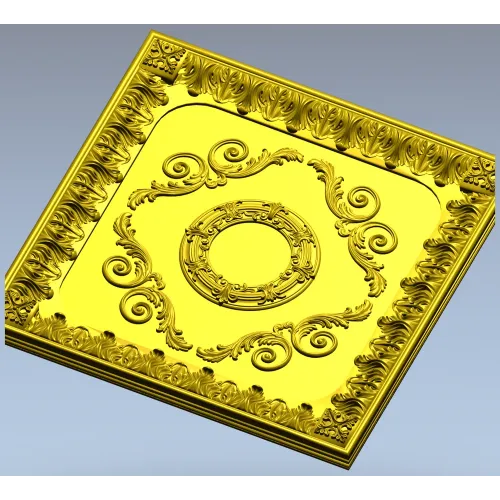 Aurelia Rosette Panel - Baroque Square Decorative STL