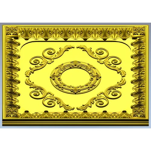 Aurelia Rosette Panel - Baroque Square Decorative STL
