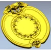 Oval Floral Medallion - STL 3D Model for CNC Routing
