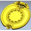 Oval Floral Medallion - STL 3D Model for CNC Routing