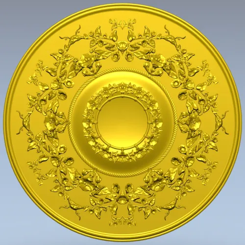 Victorian Floral Rosette - STL 3D Model for CNC Milling