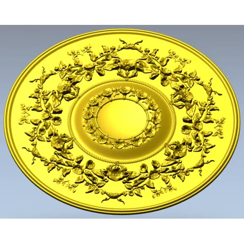 Victorian Floral Rosette - STL 3D Model for CNC Milling