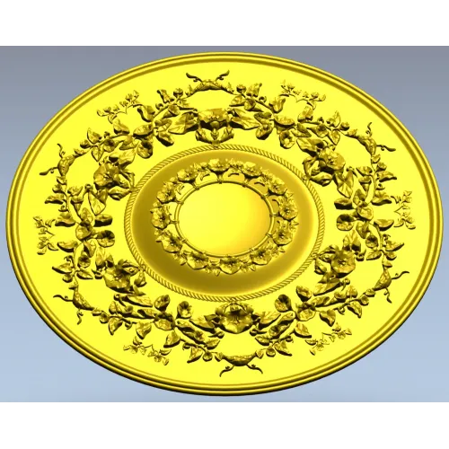 Victorian Floral Rosette - STL 3D Model for CNC Milling