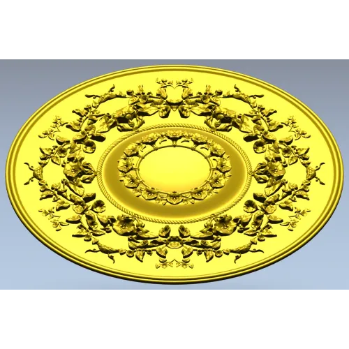 Victorian Floral Rosette - STL 3D Model for CNC Milling