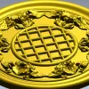 Round Floral Rosette STL for CNC Milling