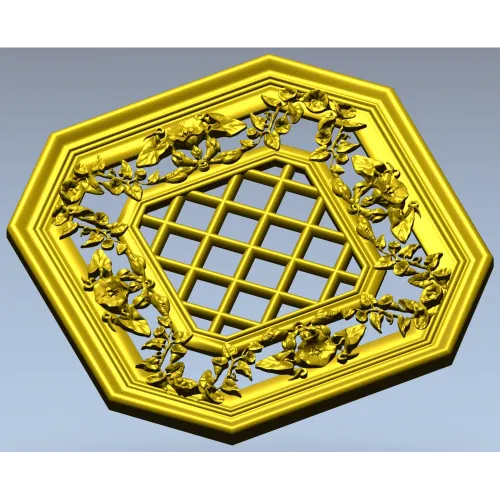 Octagonal Floral Lattice 3D STL for CNC