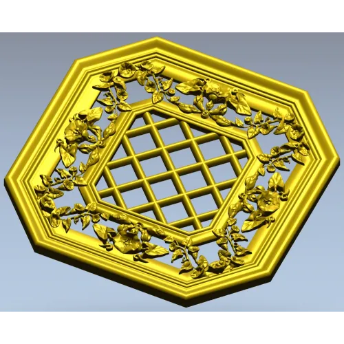 Octagonal Floral Lattice 3D STL for CNC