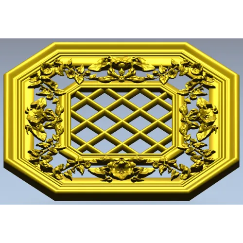 Octagonal Floral Lattice 3D STL for CNC