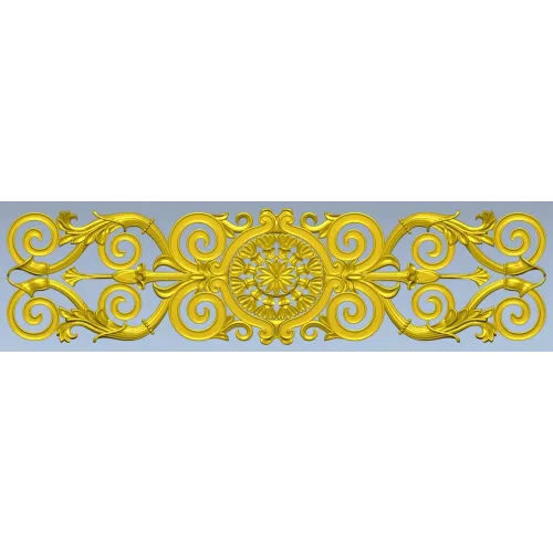 Aurelia Rosette Frieze - STL 3D model for CNC carving