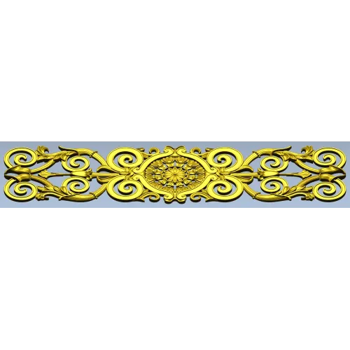 Aurelia Rosette Frieze - STL 3D model for CNC carving