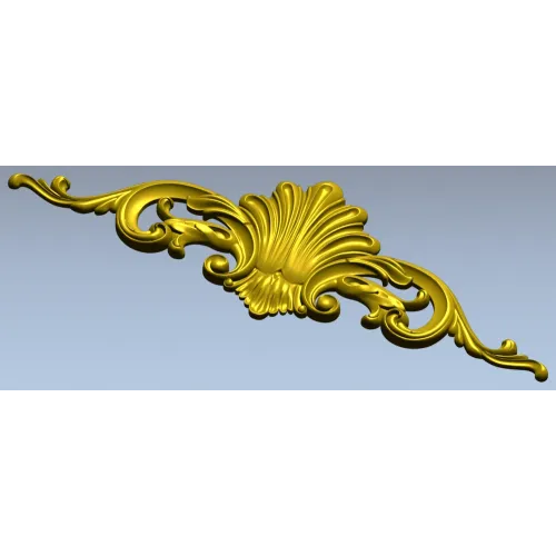 Rococo Shell Cartouche - STL 3D Model for CNC