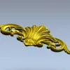 Rococo Shell Cartouche - STL 3D Model for CNC