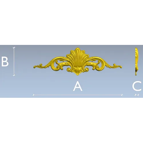 Rococo Shell Cartouche - STL 3D Model for CNC