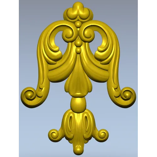 Rococo Acanthus Tassel STL for CNC