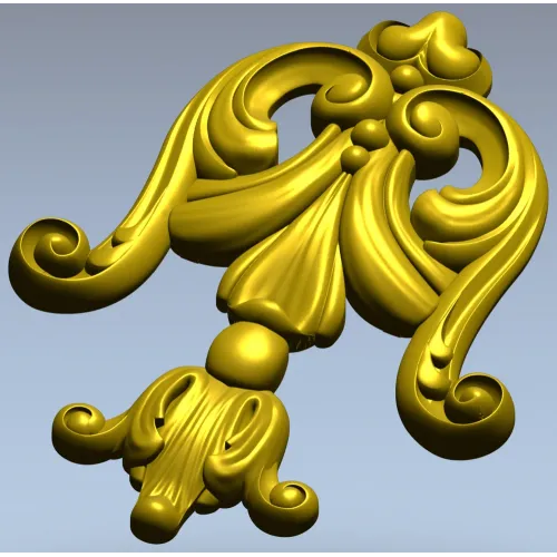Rococo Acanthus Tassel STL for CNC