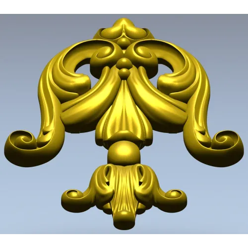 Rococo Acanthus Tassel STL for CNC