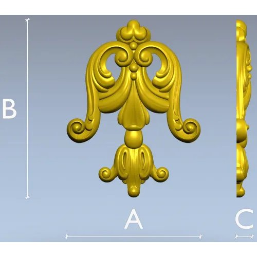 Rococo Acanthus Tassel STL for CNC