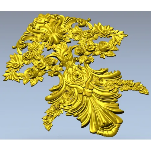 Акантовый картуш с розами - 3D модель STL для ЧПУ