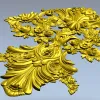 Акантовый картуш с розами - 3D модель STL для ЧПУ