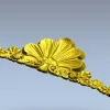 Shell & Garland Crest - STL 3D model for CNC carving