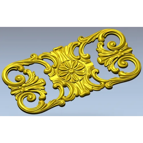 Барочный картуш с розеткой - 3D модель STL для ЧПУ