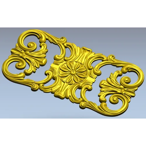 Барочный картуш с розеткой - 3D модель STL для ЧПУ