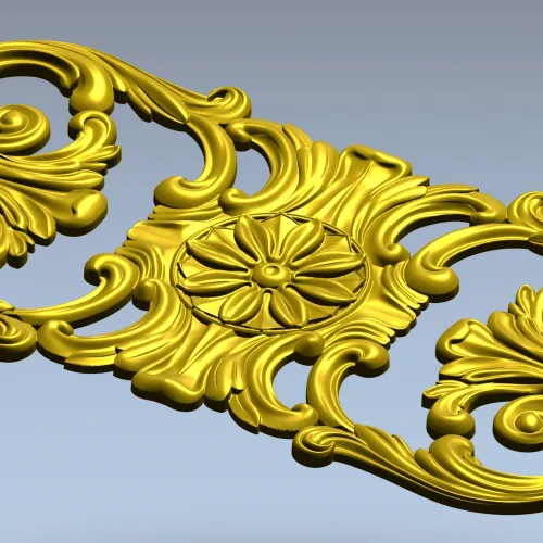 Барочный картуш с розеткой - 3D модель STL для ЧПУ