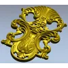 Рокайльный картуш - декоративная stl модель для ЧПУ