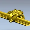 Центральный картуш "Раковина и завитки" - 3D модель STL для ЧПУ