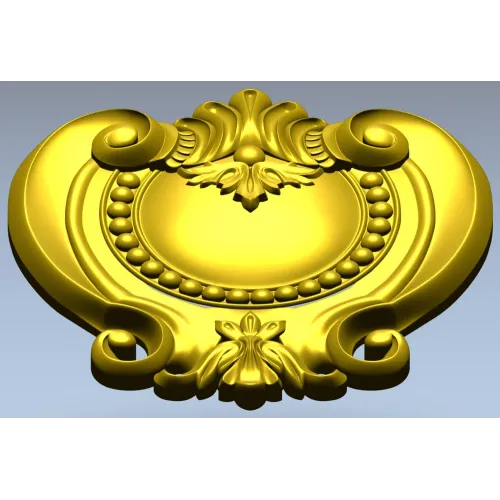 Барочный картуш STL для ЧПУ - рельефная накладка